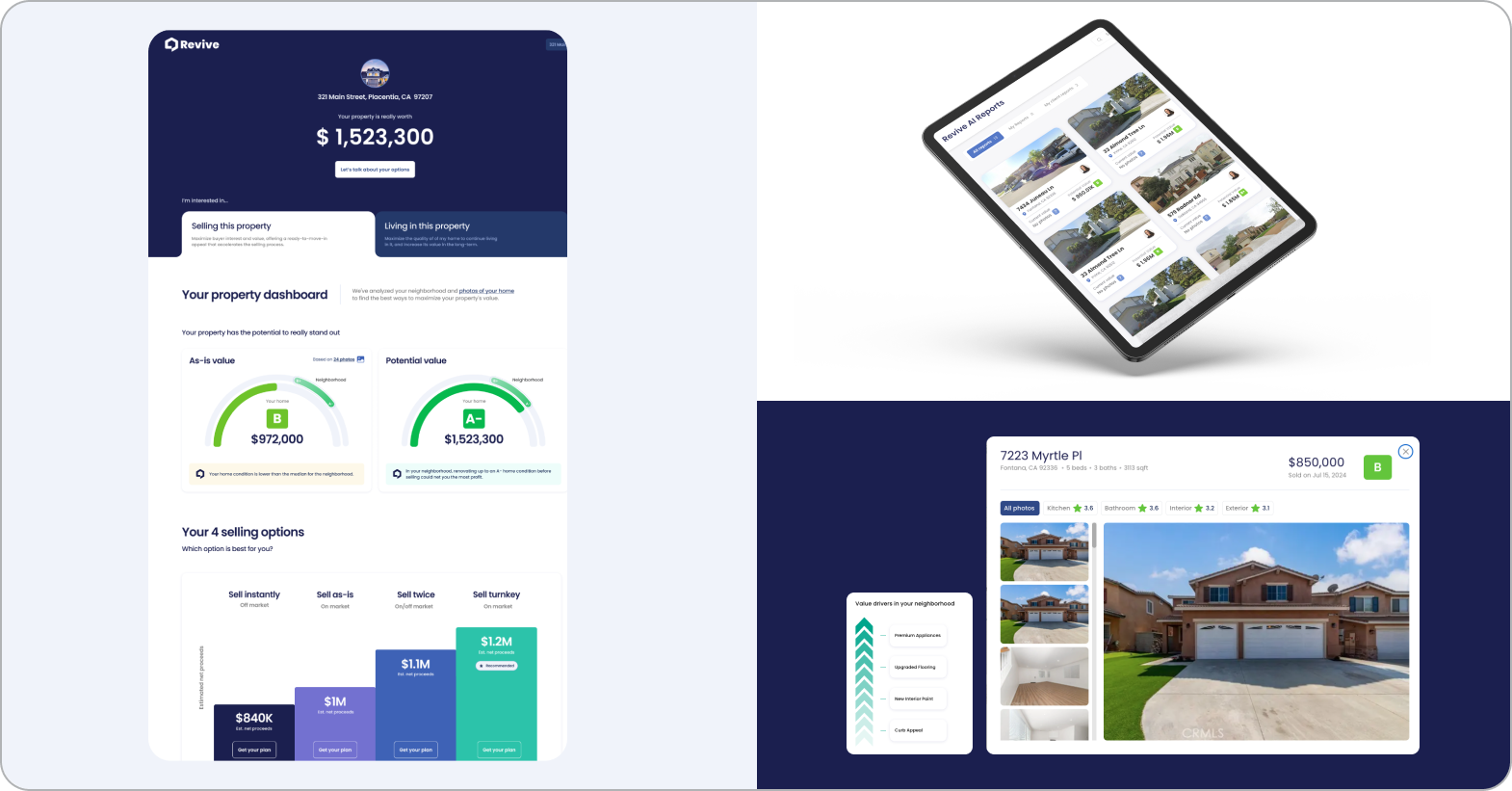 Revive product dashboard creative expression