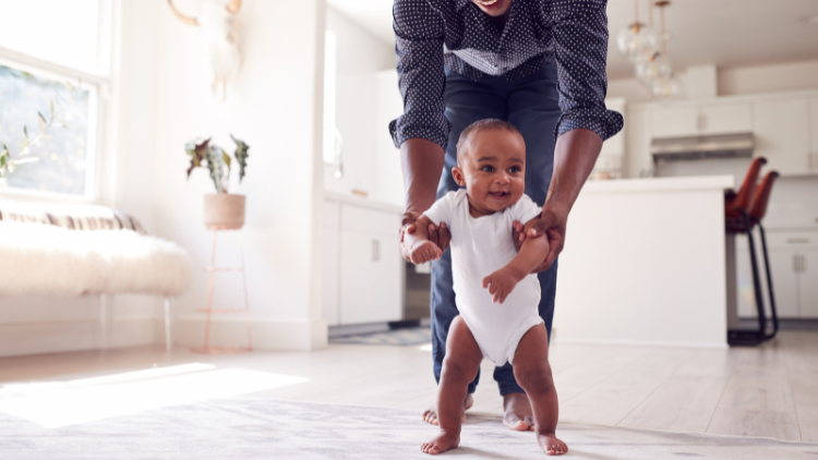 Baby learning to walk